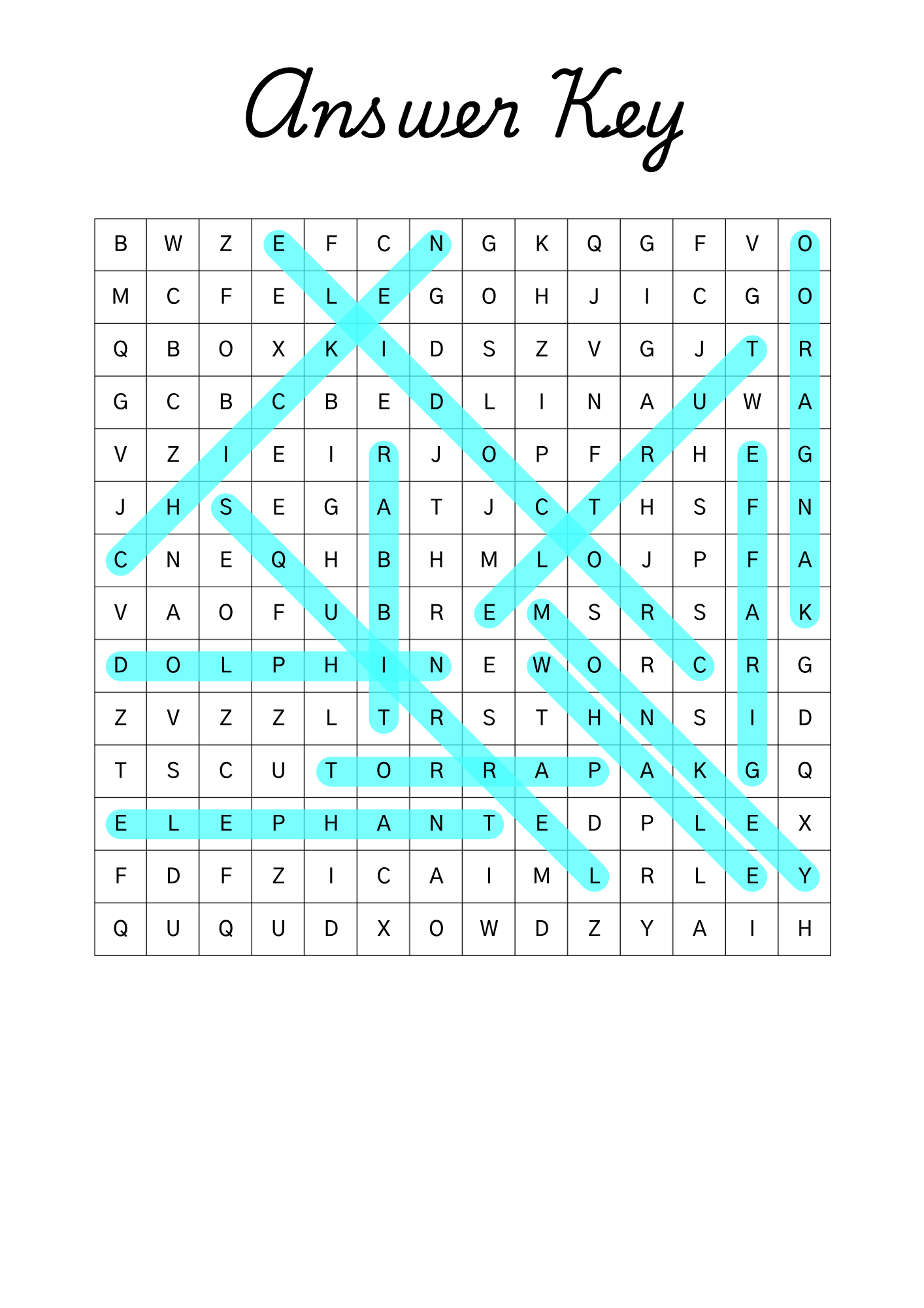 Animal puzzle