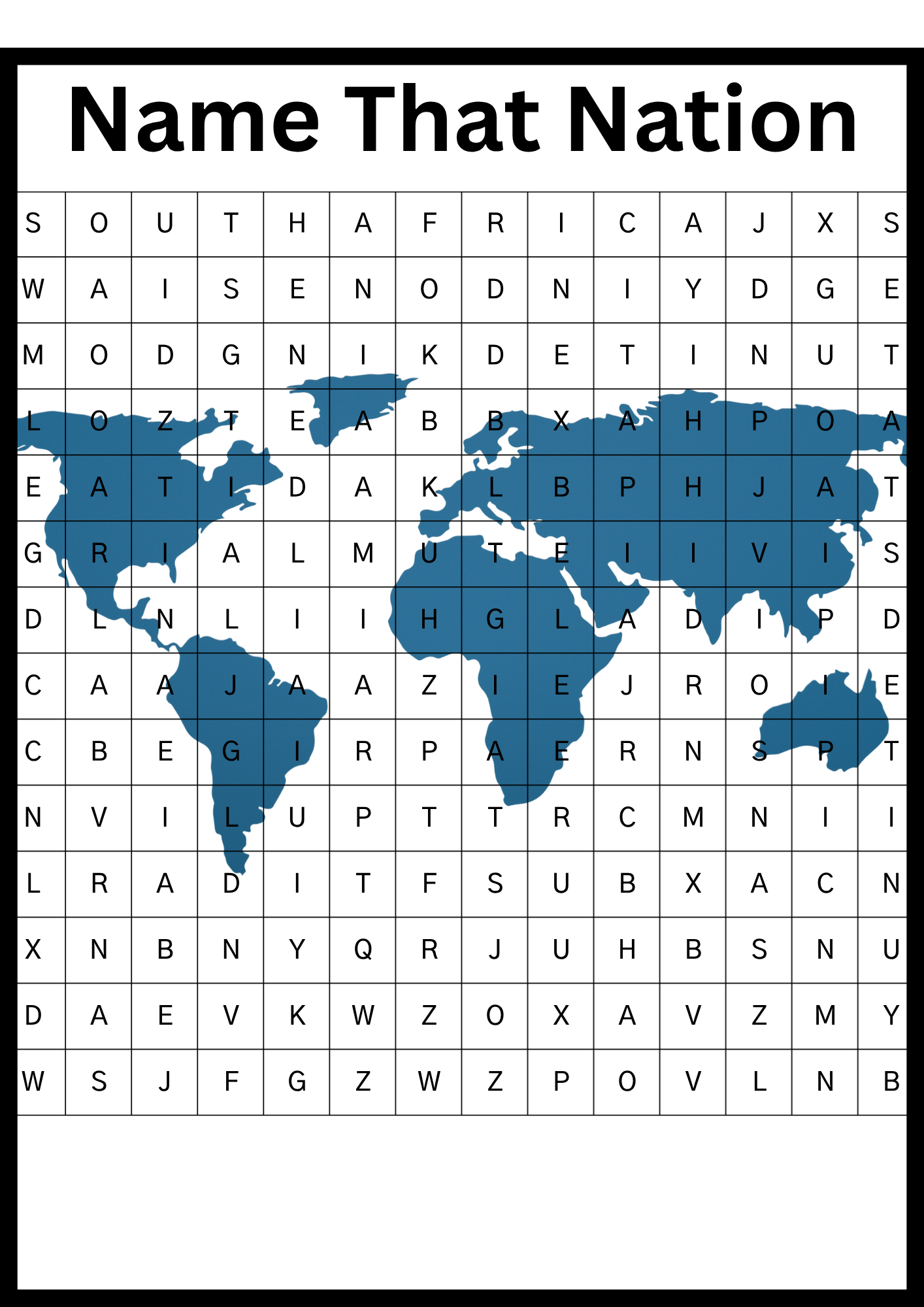 Map it out! Puzzle