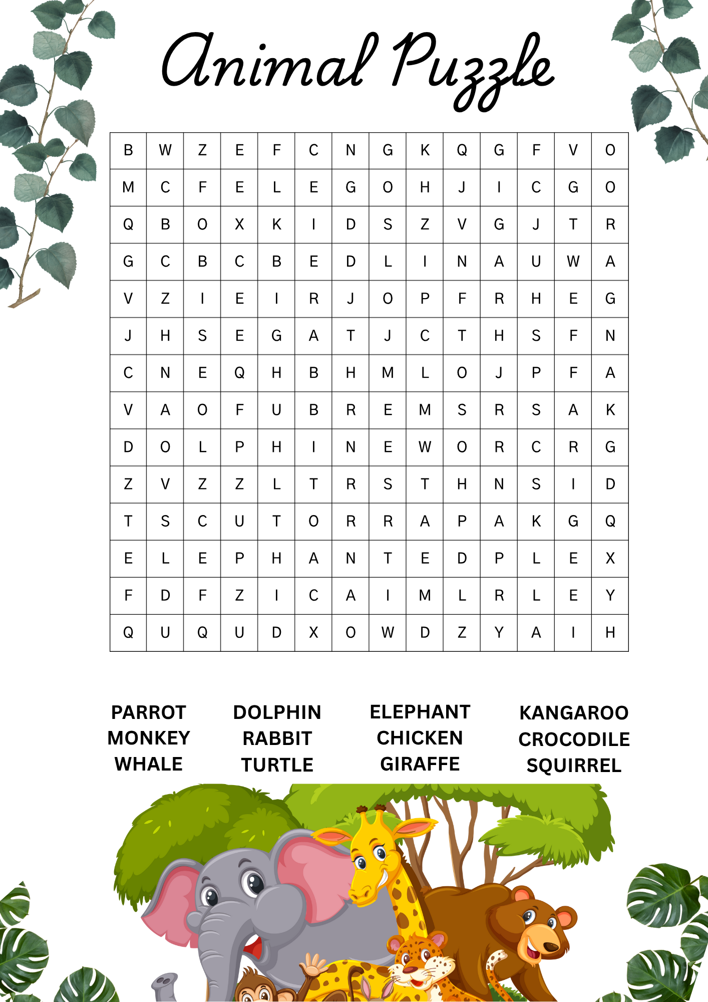 Animal puzzle