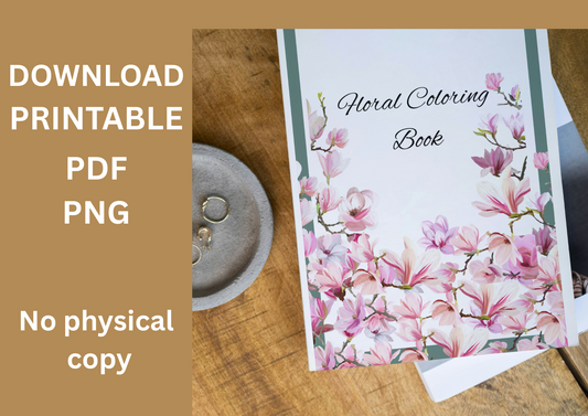 Floral coloring book