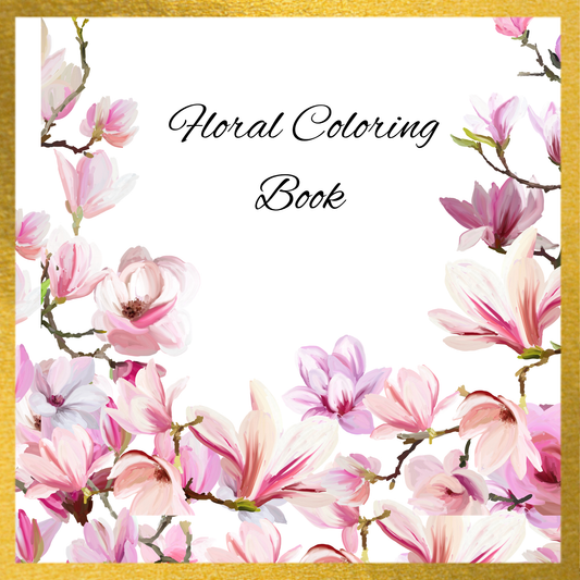 Floral coloring book