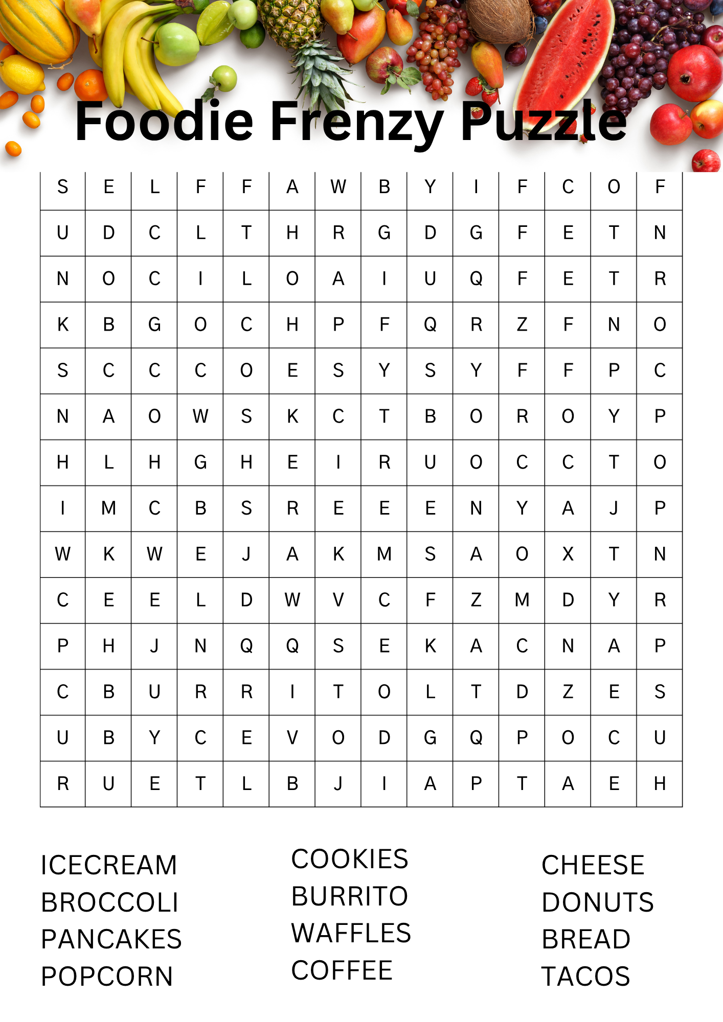 Foody Frenzy Puzzle