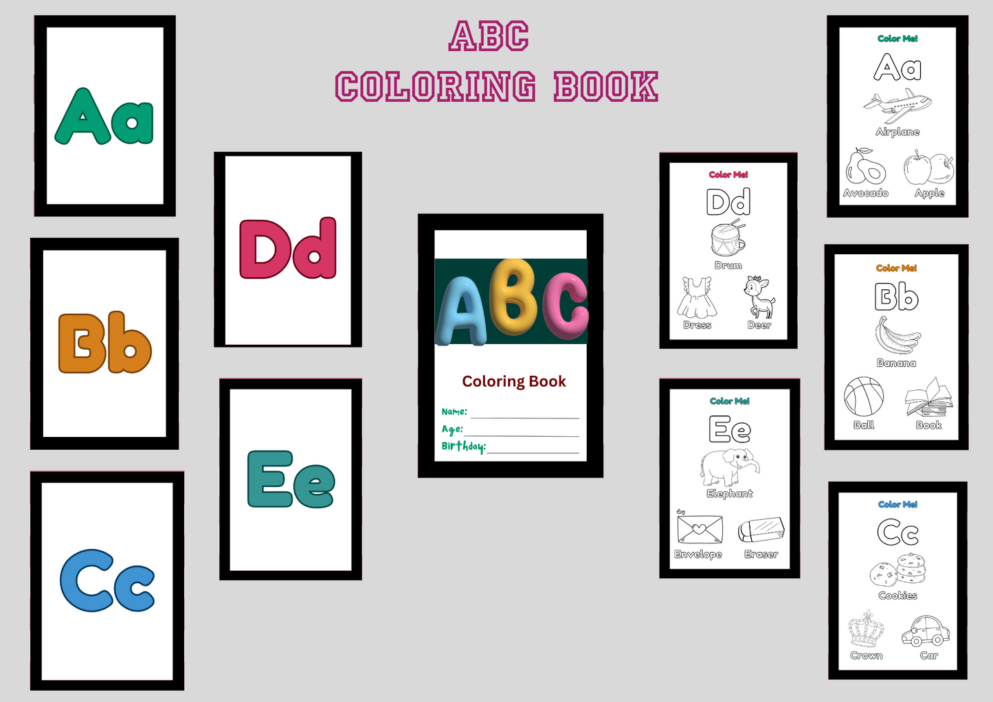 ABC COLORING BOOK 54 PAGES