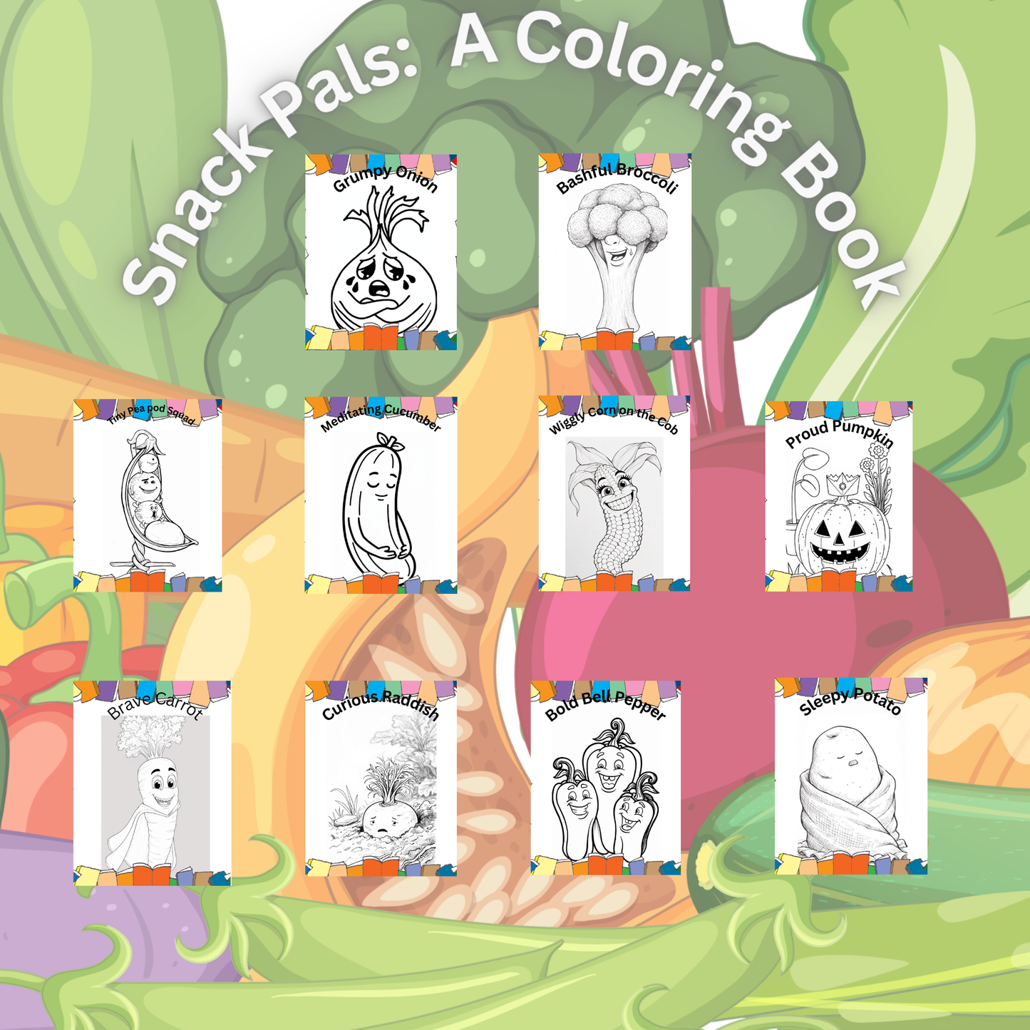 Snack Pals: A Coloring Book