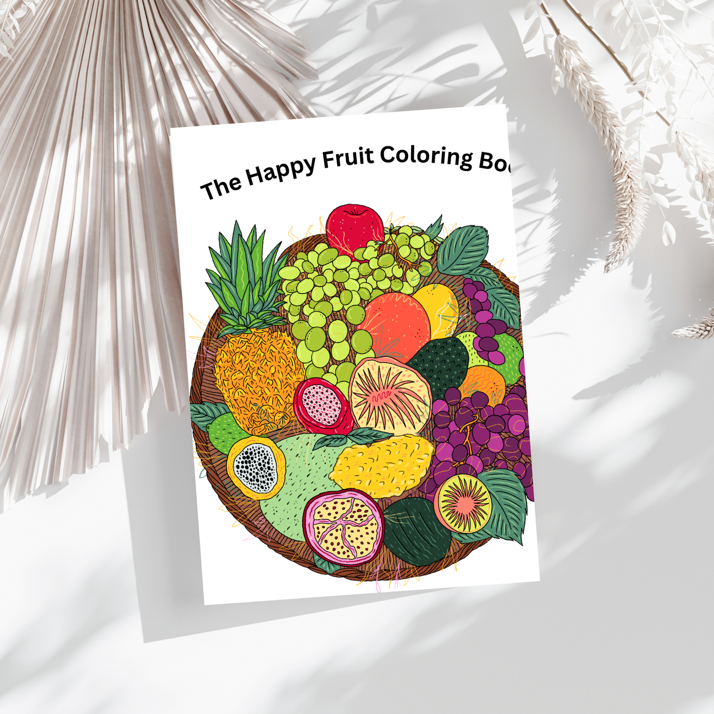 The Happy Fruit Coloring Book
