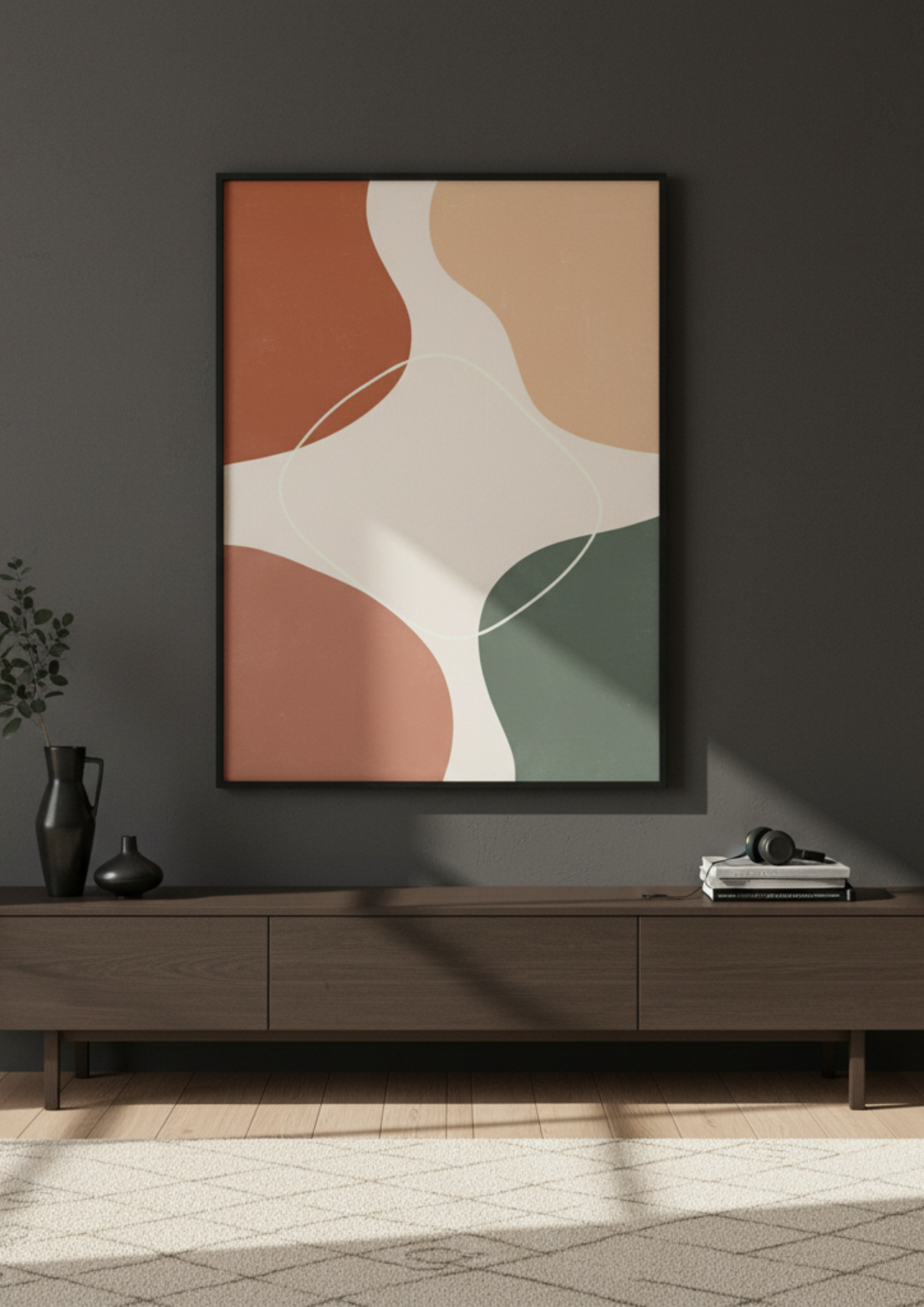 Boho Art Burnt Orange cream and Beige